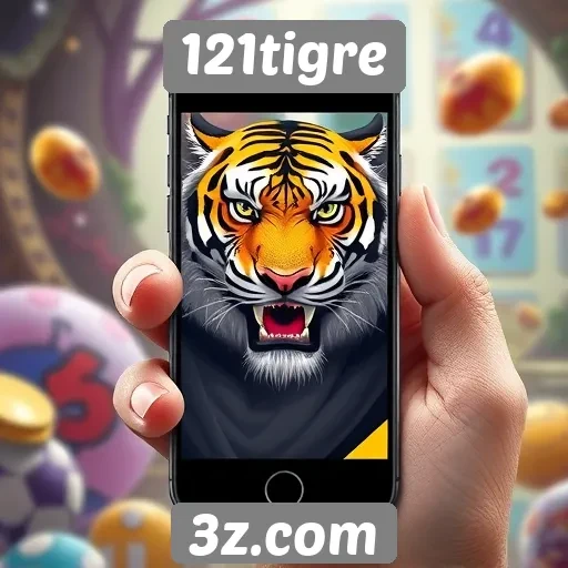 Experiência mobile no site de jogos 121tigre